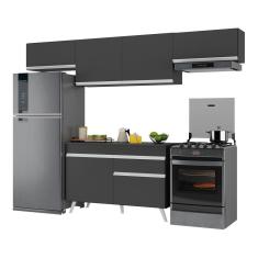 Armário De Cozinha Compacta 260cm Multimóveis V3697 Branco