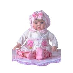 Boneca Bebê Reborn Princesa Larinha Loira 53Cm 20 Acessórios