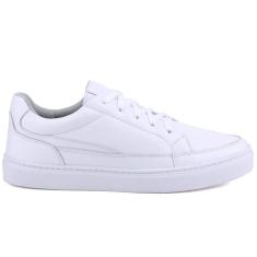 Tenis Masculino Sapatenis Branco Em Couro Leve 2001 Mr. Gutt