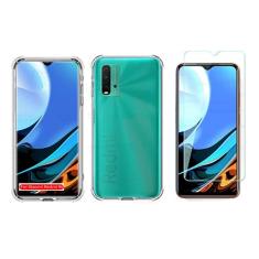 Capa Anti Shock Compatível Xiaomi Redmi 9T 6.53", Capa Anti-Impacto, Transparente + Película Vidro