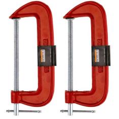 Kit 2 Grampos Tipo C Marceneiro Carpinteiro Leve 8 Polegadas - Starfer