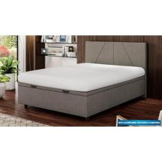 Base Cama Baú Casal Linho - SkyBox - SKYBOX BOX E BAÚS, Marrom