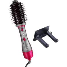 Escova Secadora Quanta 2 Em 1 QTES6001 Bivolt - Cinza/Rosa, Bivolt