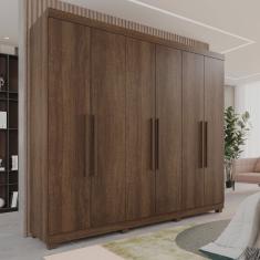 Guarda-roupa Casal 6 Portas 3 Gavetas Roma Espresso Móveis
