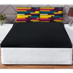 Jogo De Lençol Queen Soft 3 Peças Cama Fronha Pastilhas - Mercado Bord