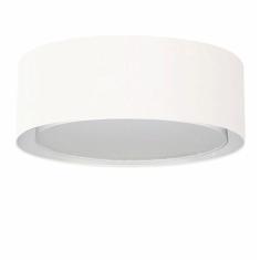Plafon Cilíndrico Duplo Vivare Md-3037 Cúpula Em Tecido 60x25cm - Bivolt Branco 127/220v