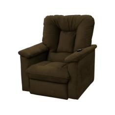 Poltrona do Papai Motorizada Reclinavel Porshe Marrom Matrix, Marrom