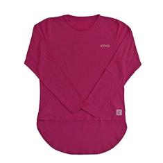 Camiseta Feminina com Proteção Solar UV 50+ Manga Longa Mullet Pink Vitho
