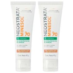 Neostrata Minesol Oil Control Kit com 2 Unidades – Protetor Solar Facial com Cor FPS70 – Morena Mais-Unissex