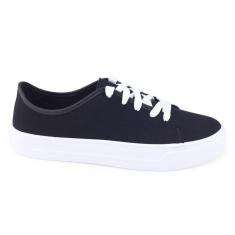 Tênis Beira Rio fem 4220.409 Lona Sider casual p/b cadarço-Feminino
