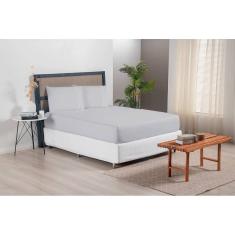 Jogo de Lençol Casal King Size Versatile Ponto Palito Simples 3 Peças Micropercal 300 Fios