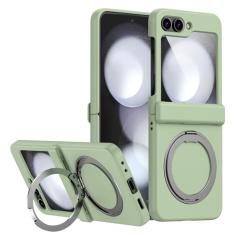 MALEWOLF Capa magnética para Samsung Galaxy Z Flip 5 compatível com Magsafe, suporte integrado e proteção de dobradiça de TPU Flip 5, capa fosca de policarbonato ultra à prova de choque para Z Flip5