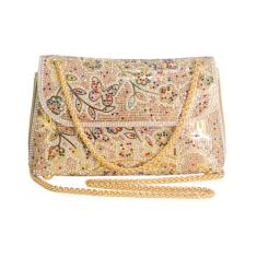 Bolsa feminina de strass luxuosa com diamantes brilhantes, combinando com vestido de noite, saia longa, festa, noite., Prata/ouro