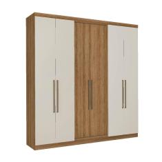 Guarda-Roupa 6 Portas THB Presence 5726 2 Gavetas Almendra/Off White SE