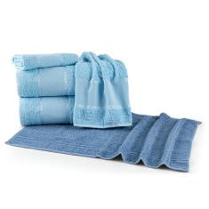 Toalha de Banho Bordada Algodão 5 pçs Grossa Macia Slim Plus - ENTROU 