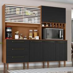 Armário de Cozinha 6 Portas 3 Gavetas Mega - Zanzini