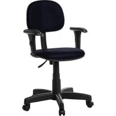 Cadeira Escritorio Secretaria Com Braço material sintético Azul Mar - 