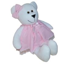 Ursa de pelúcia com vestido rosa 2 unidades com 29cm cada brinquedo de