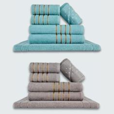 Jogo de Toalhas 12 pçs Coleção Montreal 100% Algodão VD+CZ - Toalhas B