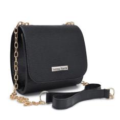 Bolsa Lorena Vitoria Pequena Feminina Transversal Alça Com Corrente Lu