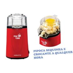 Pipoqueira Elétrica Agratto Pop Cine Ar Quente Vermelho 1200w 127v