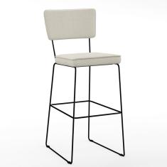 Banqueta Alta Para Cozinha Allana L02 Champagne