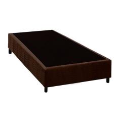 Cama Box Base Solteiro Universal Suede Brown (88X188X20) - Costa Rica