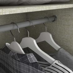 Guarda-roupa Solteiro 4 Portas 3 Gavetas Com Espelho Caju Branco