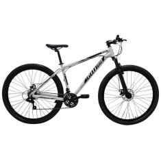 Bicicleta Aro 29 Alumínio Branco E Preto Gott Rocker Freios A Disco Suspensão 21v