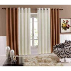 Cortina Para Sala 4,00x2,50 Bicolor Admirare