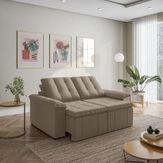 Sofá Palmeira Retrátil Reclinável sem Caixa 3 Lugares 180cm Veludo com Molas CabeCasa MadeiraMadeira Castor