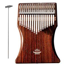 Piano de polegar Kalimba de 17 teclas, piano de dedo de madeira maciça marimba, percussão de dedo Mbira, instrumento de piano de polegar para amantes de música, com martelo de afinação, (18 cm x 13