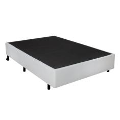 Cama Box Casal Estrutura em Madeira Maciça 138x188x38cm Branco