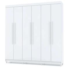guarda-roupa casal elegance 6 pt 2 gv branco