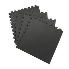 Kit com 30 Tatames Tapetes EVA Com Borda 50cm X 50cm X 1cm Preto