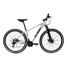 Bicicleta Aro 29 Ksw 21 Marchas Cambio Shimano Freio A Disco, Branco, 