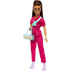 Boneca Barbie Com Macacão Rosa E Acessórios O Filme Mattel - Centro At