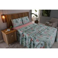 Jogo de Lençol Solteiro 3 peças Micro Percal 400 fios Estampado - Shop