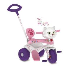 Triciclo Tonkinha Gatinha Passeio e Pedal 704 Bandeirante