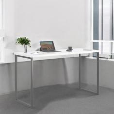 Mesa Home Office Escrivaninha Industriale 1,36 Branco - Pleno Móveis