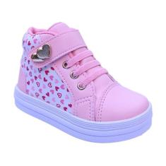 Tênis Cano Alto de Elástico Silk coração-gliter - Nenê Baby, Branco, 2