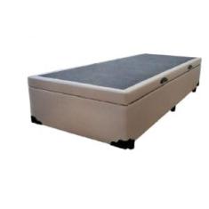 Cama Box Baú Solteirão King Sintético Bege