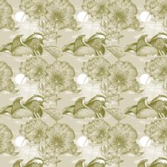 Papel De Parede Pato Lagoa Flores E Lua Autocolante Lavável