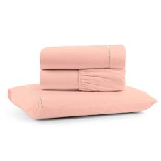 Jogo De Lençol Solteiro Mirante 100% Algodão 3 Peças - Rosa