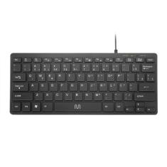 Teclado Com Fio Mini Multimídia Conexão USB Cabo de 150cm Preto Multi (Multilaser) - TC154 TC154