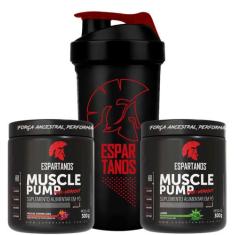 Kit 2x Pré Treino Muscle Pump 300g + Coqueteleira - Espartanos Supleme