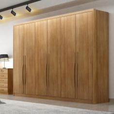 Guarda Roupa Roma Casal em MDF 6 Portas 6 Gavetas Una Mobília - Clic M