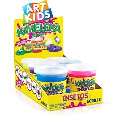 Brinquedo Diverso Kimeleka Insetos, Acrilex, Multicor, 180 g, Caixa com 6 Unidades