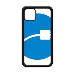 Cabo de carregamento azul padrão para iPhone 12 Pro Max capa para Apple Mini Mobile Case Shell