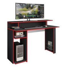 Mesa Gamer Com 1 Porta Revistas Multimóveis Cr25236 Preto Preto